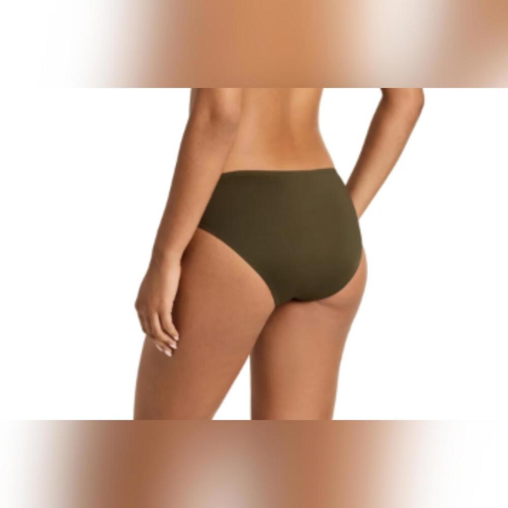 NWT Ralph Lauren Metallic-Ring Bikini Swimsuit Bottoms, Olive, Size 6 - Picture 2 of 3